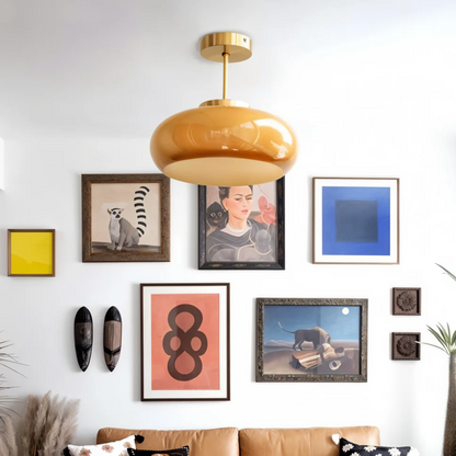 Flixar Elve | Lampada da soffitto gialla dal design retrò