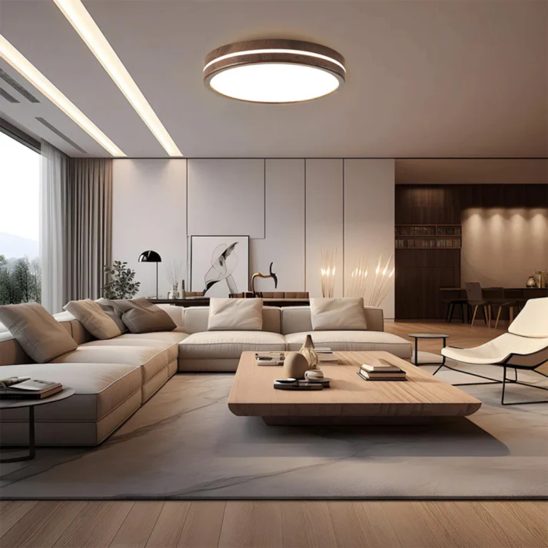 Velmaro | Lampada da soffitto LED in legno dal design elegante