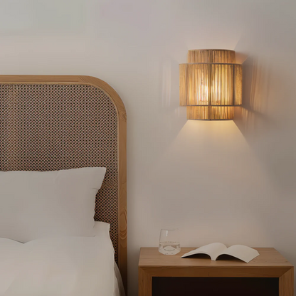 Solra | Lampada da parete ispirata al boho in materiali naturali
