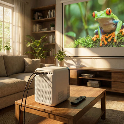 Leinvia | Full HD 1080p mini projector, supports 4K, with speaker