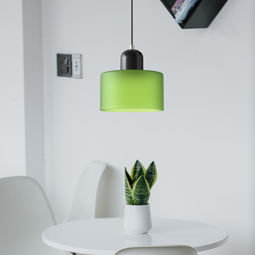 Lampada a sospensione Bauhaus con vetro a sfera | Design senza tempo | Vetro e metallo | Portalampada E27