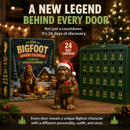 Bergolo | Advent Calendar with 24 Collectible Bigfoot Figures to Display
