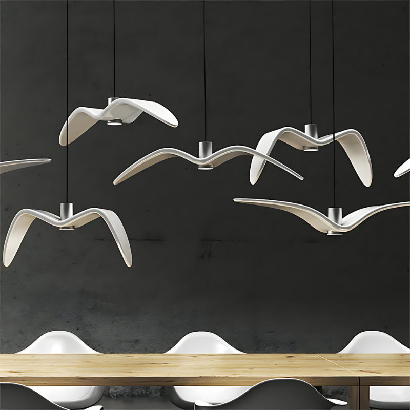 Lorenae – Wing-Shaped Modern LED Pendant Light Made of Acrylic & Metal