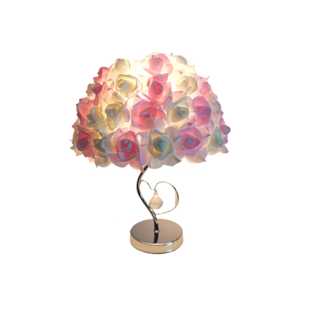 Celestria Valea | Lampada da tavolo LED romantica con paralume in tessuto