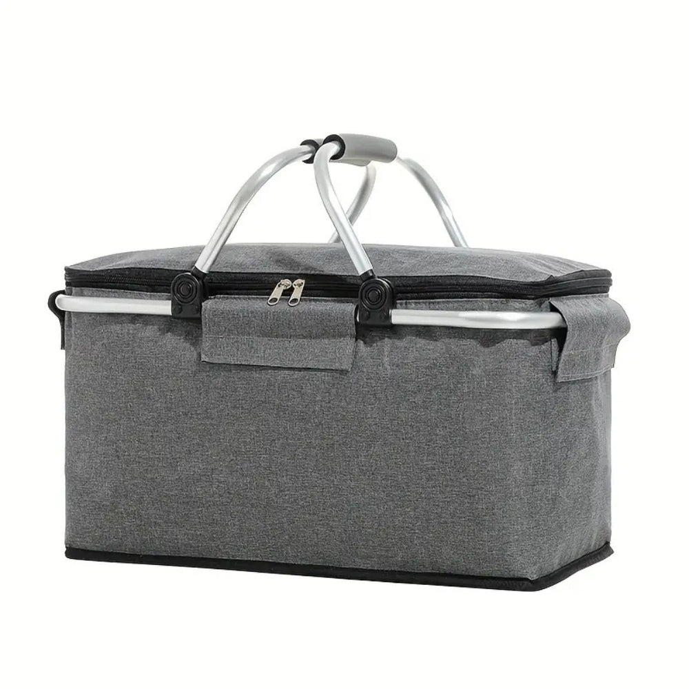 Cesto da picnic pieghevole 18L | A prova di perdite e isolato | Telaio in alluminio