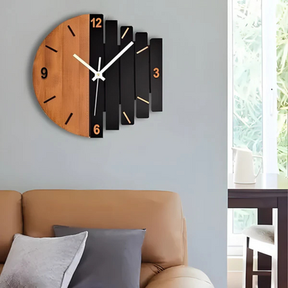 Vesper | Grande orologio da parete in legno – dichiarazione di stile per il tuo soggiorno