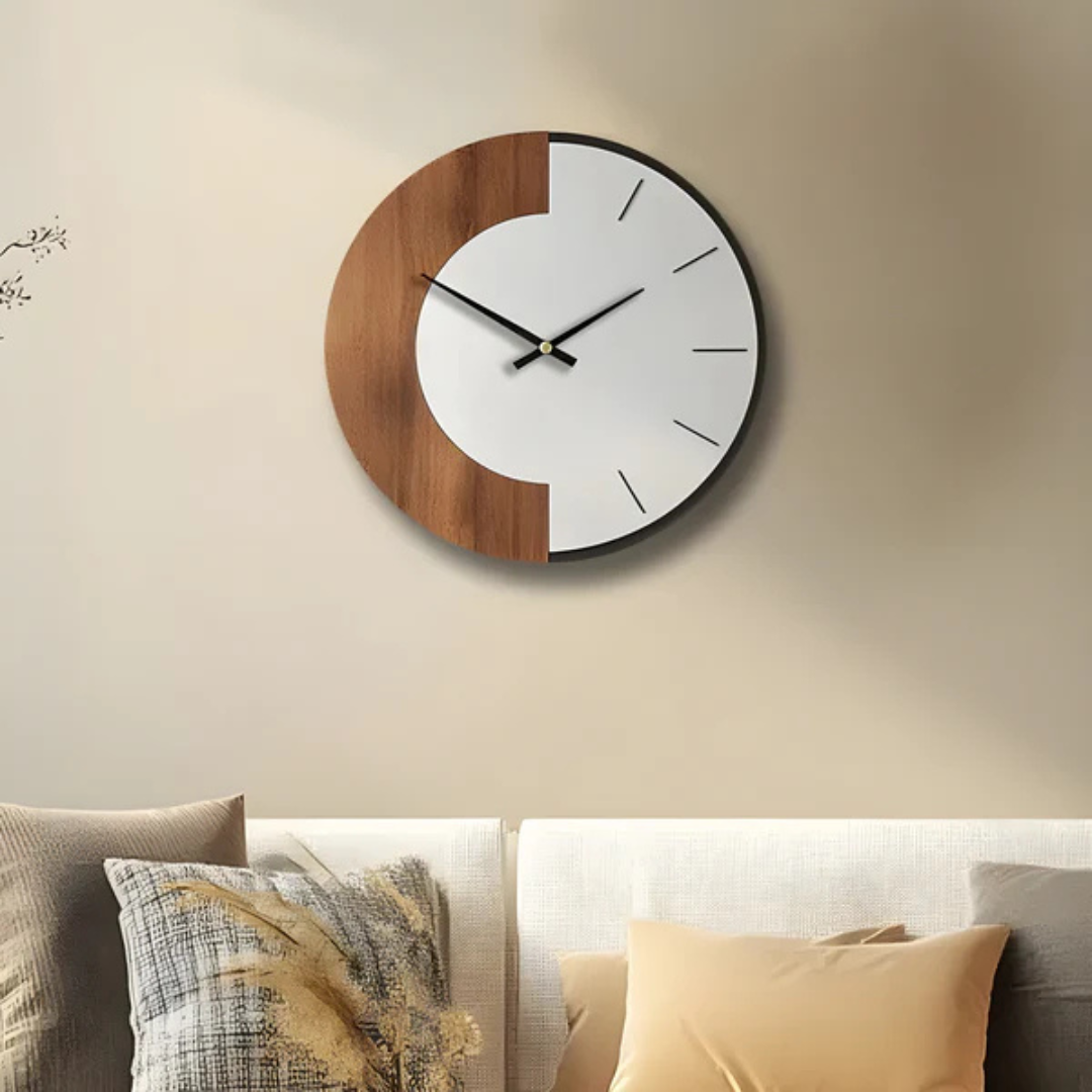 Oud | Grande orologio da parete in legno – eleganza senza tempo per l’ambiente