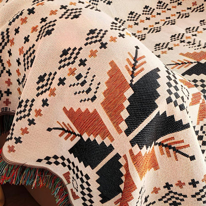Coperta da picnic boho | Motivo marocchino | Idrorepellente | Misto microfibra-cotone