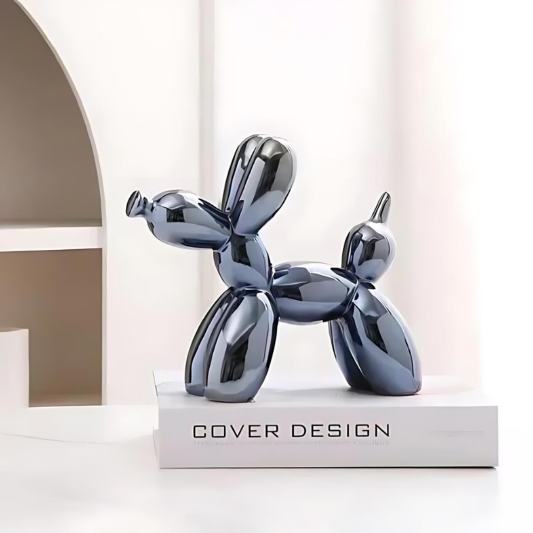 Flarimo | Scultura decorativa a forma di cane palloncino in ceramica