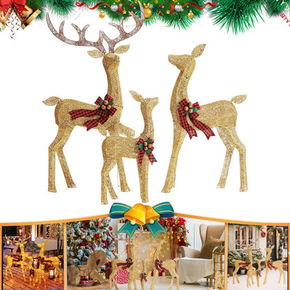Hirsora | Renne luminose da esterno per Natale, set da 3 fino a 152 cm