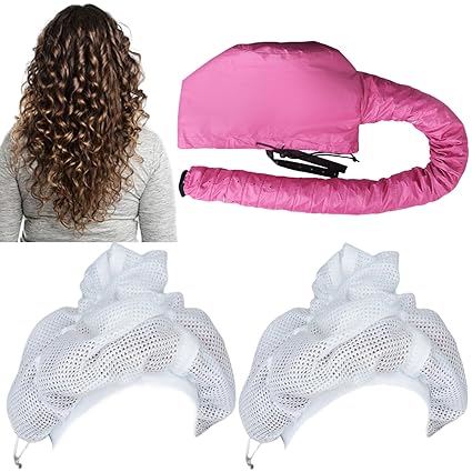 Lockavia | Gorro difusor para rizos que se coloca en la cabeza: seca y peina con las manos libres