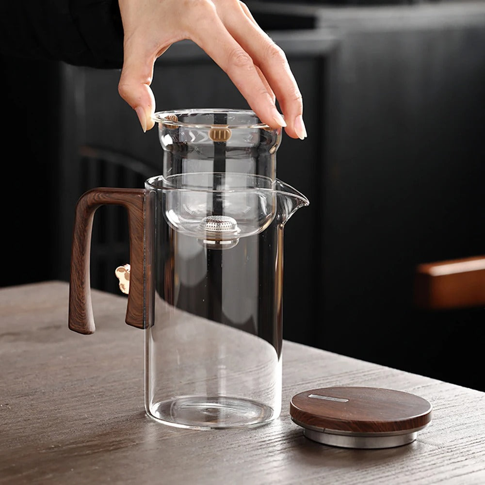 Teavina | Teiera in vetro da 600 ml con filtro, resistente al calore, per tè sfuso