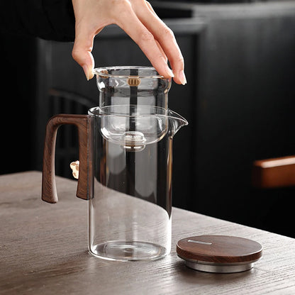 Teavina | Teiera in vetro da 600 ml con filtro, resistente al calore, per tè sfuso