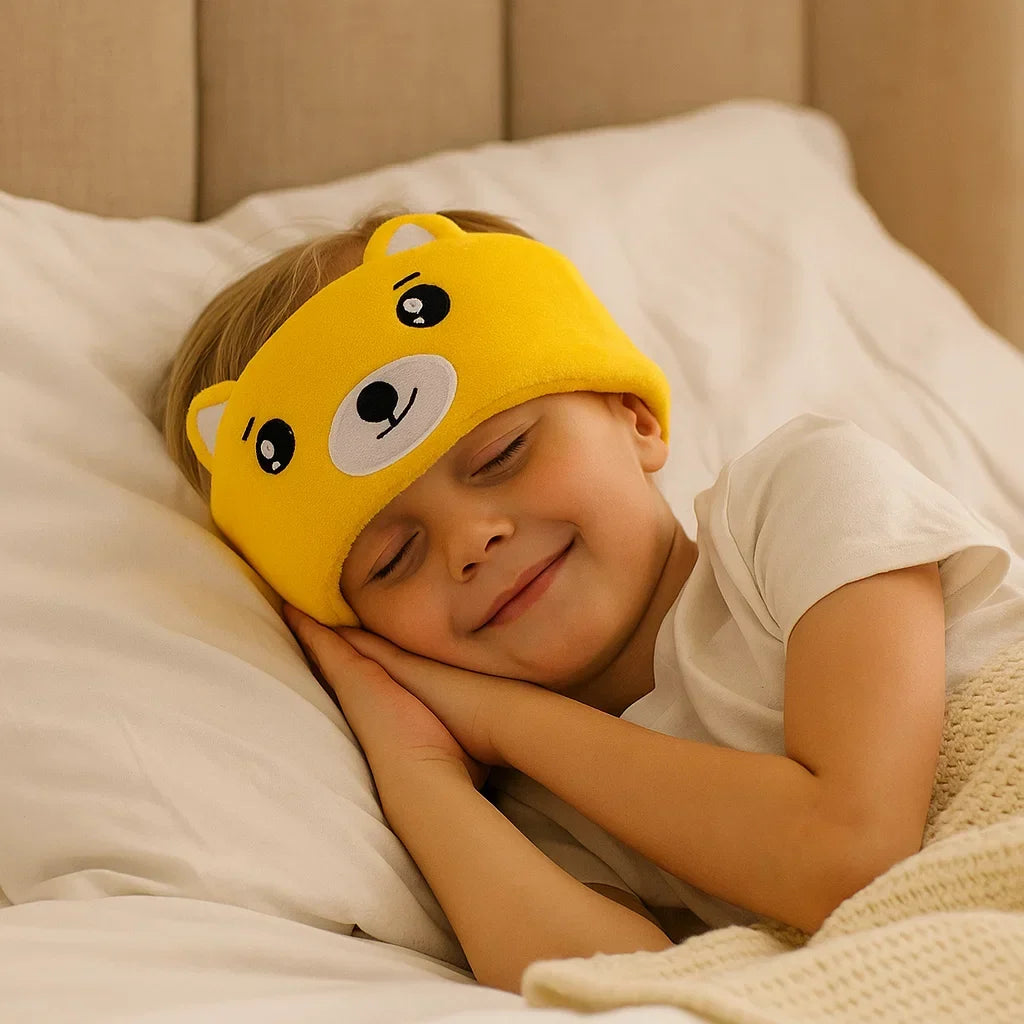 Dormino | Antifaz para dormir infantil con auriculares Bluetooth y animales