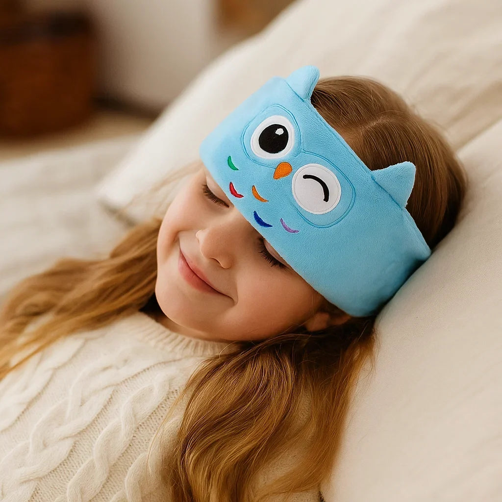 Dormino | Antifaz para dormir infantil con auriculares Bluetooth y animales