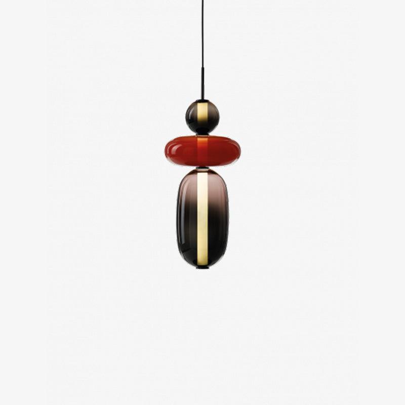 Lampada a sospensione elegante da designer – Vetro colorato moderno