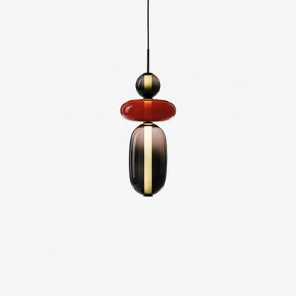 Lampada a sospensione elegante da designer – Vetro colorato moderno