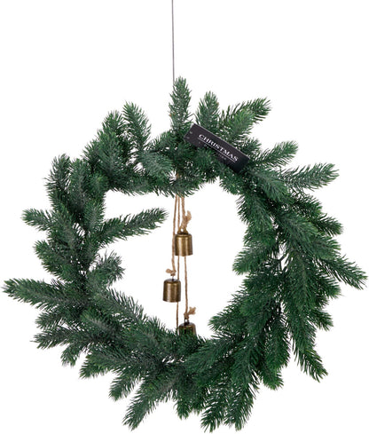 Tannika | Weihnachtsdeko Tannenkranz 40 cm mit Glöckchen, 4 Ausführungen