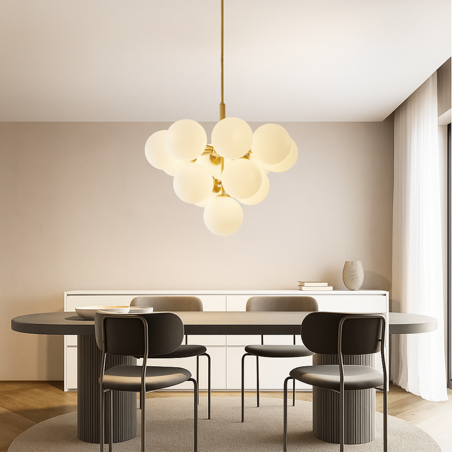 Auralith – Lampada a sospensione scandinava con sfere di vetro