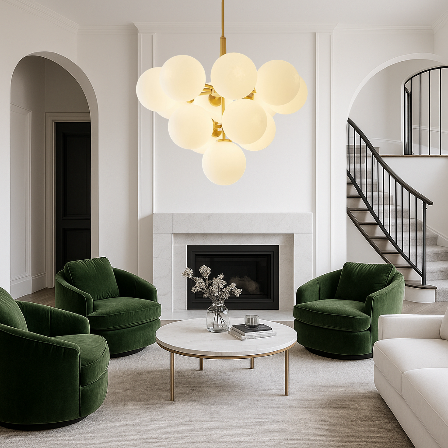 Auralith – Lampada a sospensione scandinava con sfere di vetro