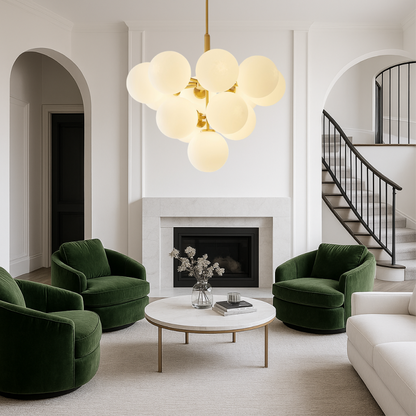 Auralith – Lampada a sospensione scandinava con sfere di vetro