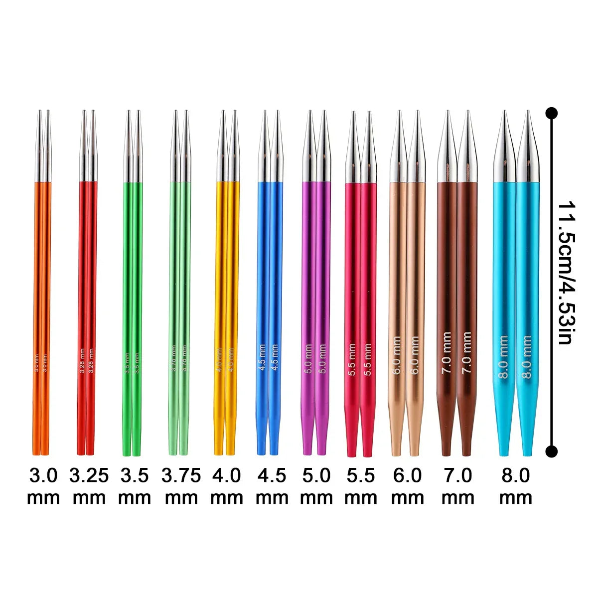 KnitFlex | Set di ferri circolari con punte intercambiabili da 3–8 mm e cavi girevoli