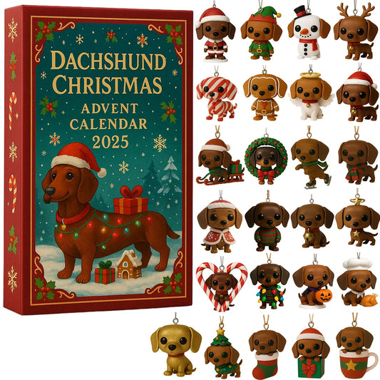Dackino | Dackel Adventskalender mit 24 Überraschungen für Hundefans