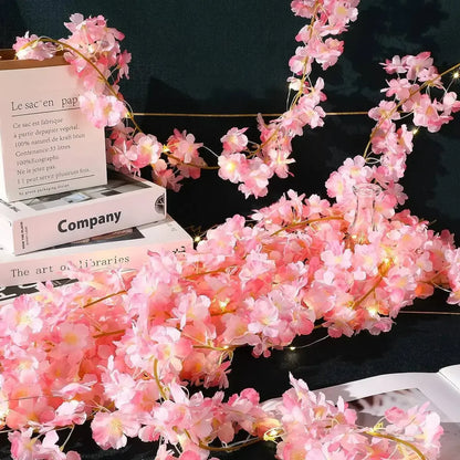 Sakuva | Kirschblüten Lichterkette 2 m mit 20 LEDs, batteriebetrieben