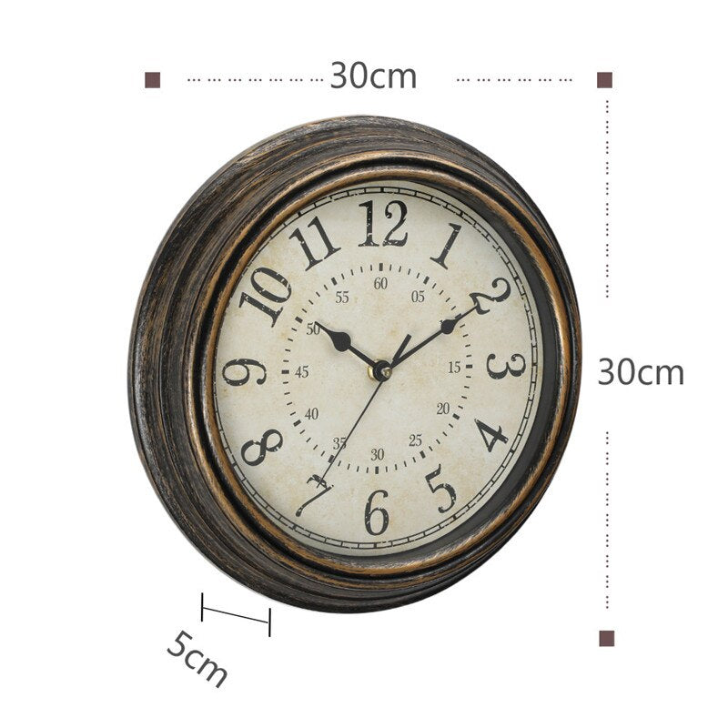 Timeless Vintage | Orologio da parete antico in legno | Fascino rustico retrò ed eleganza nostalgica per la tua casa