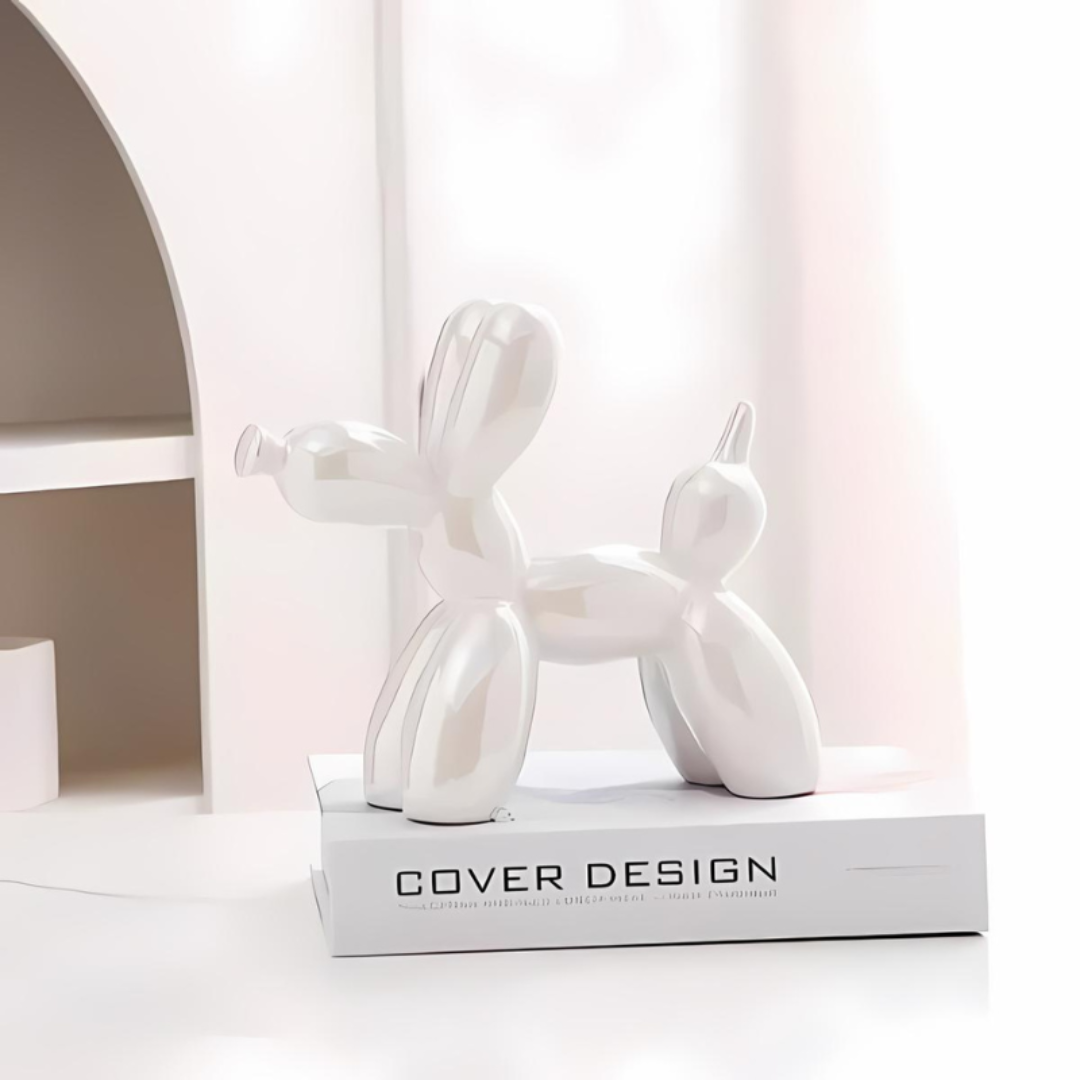 Nyxis – Figura decorativa moderna a forma di cane palloncino in ceramica