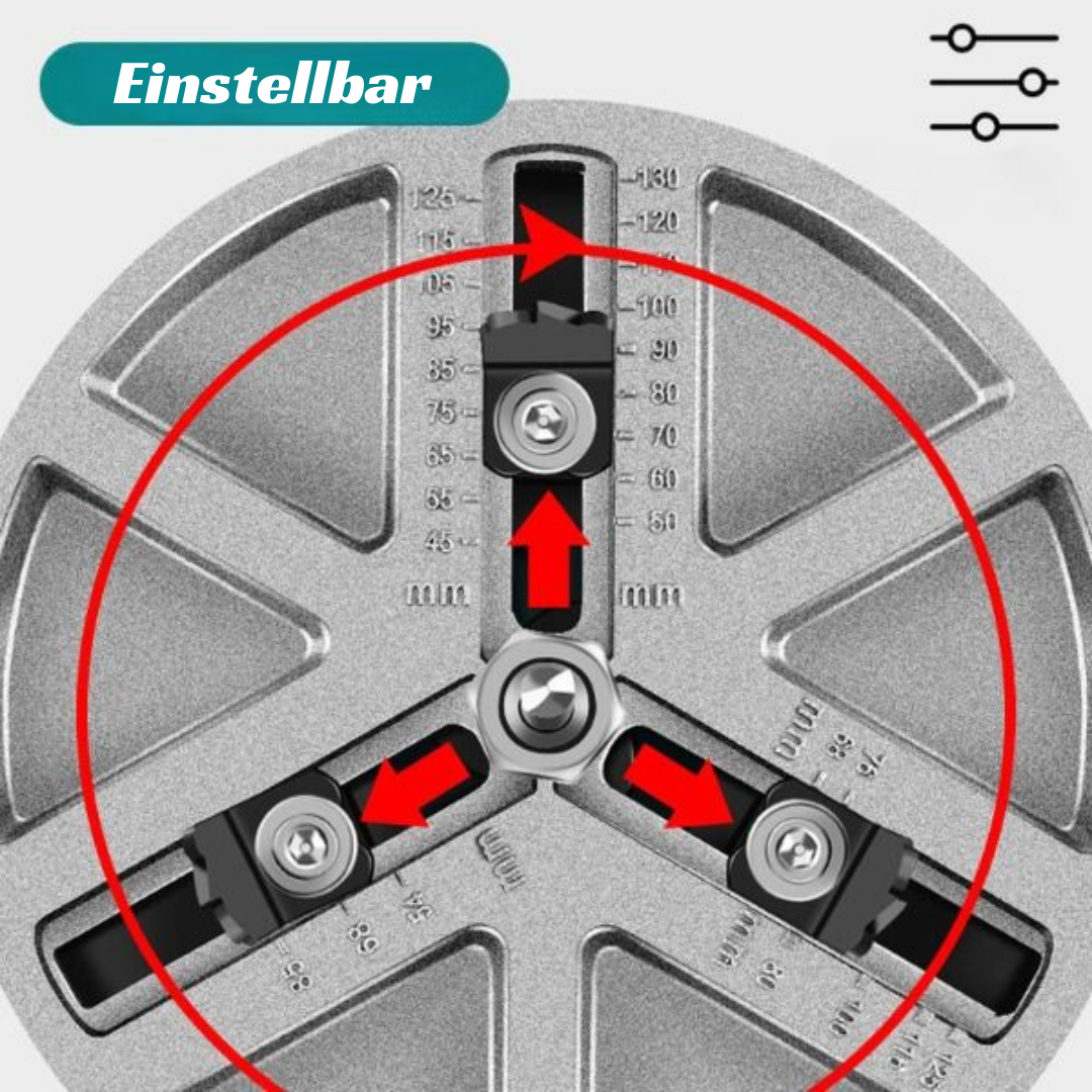 Circava | Verstellbare Lochsäge 10–14 cm für Bohrmaschinen, Schnitttiefe 35 mm