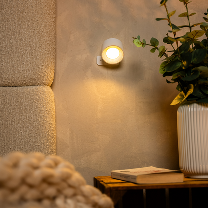 Wendora | Kabellose Wandleuchte innen, 360° drehbar mit Touch und USB-C Akku