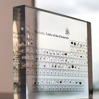 Elementa Lux | illuminated periodic table with real element samples