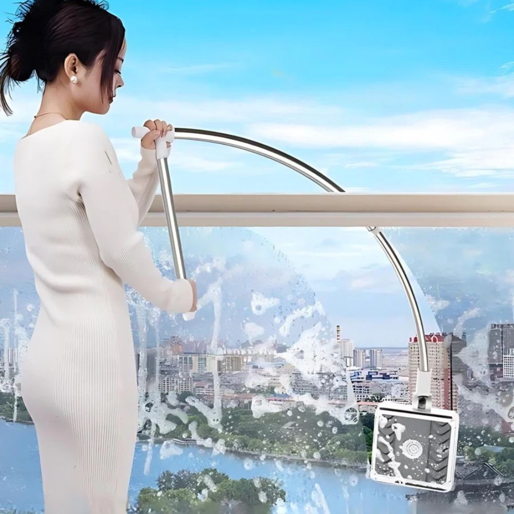GlassBoom | Lavavetri magnetico per interni ed esterni con manico telescopico