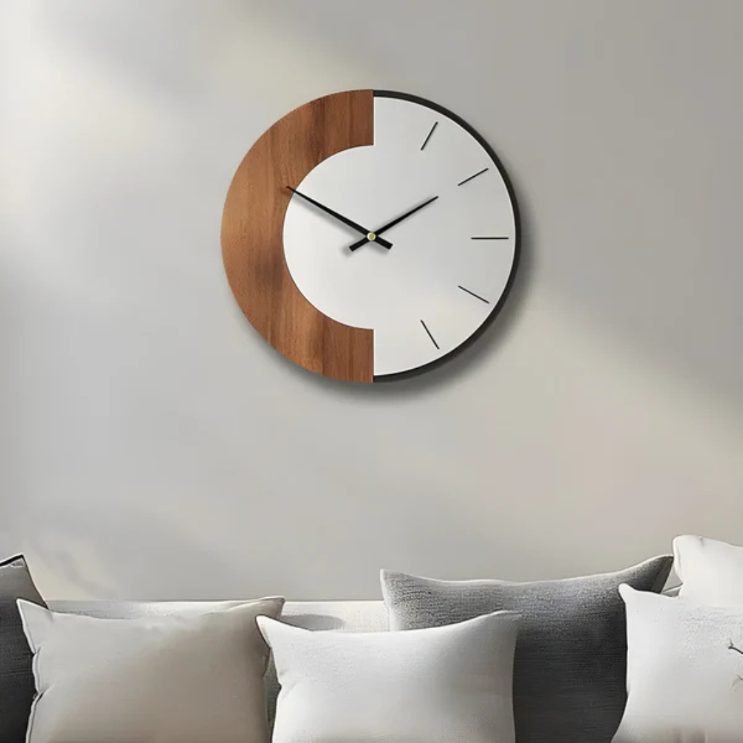 Oud | Grande orologio da parete in legno – eleganza senza tempo per l’ambiente