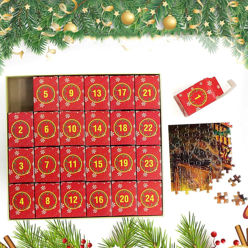 Piecora | Calendrier de l’Avent puzzle de 1008 pièces avec motif de Noël
