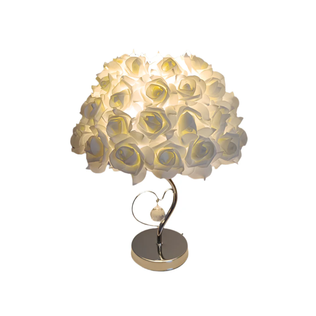 Celestria Valea | Lampada da tavolo LED romantica con paralume in tessuto