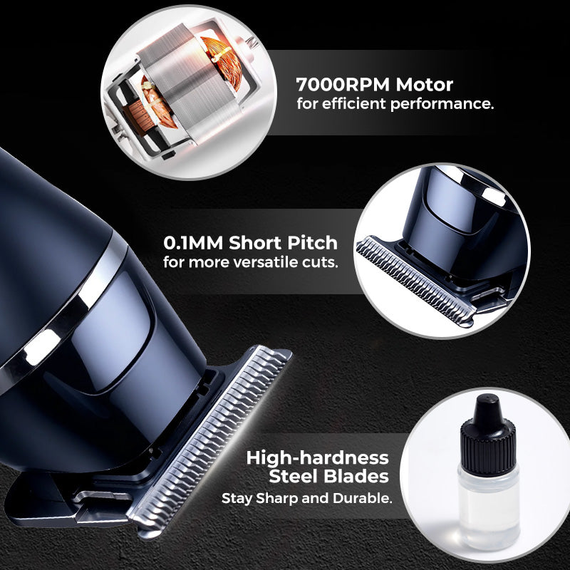 EliteTrim | Cortapelos con pantalla LCD y 3 peines guía