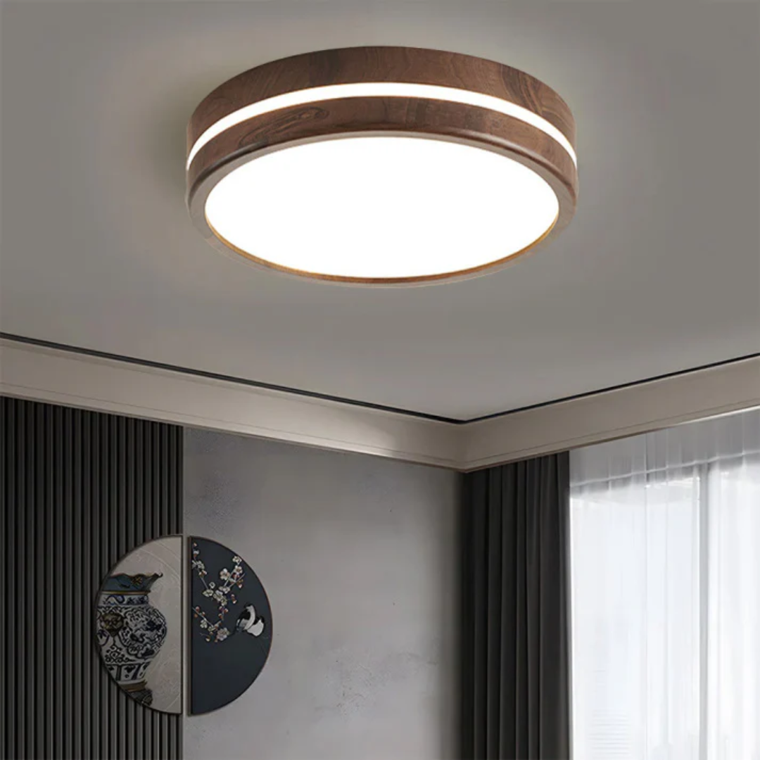 Velmaro | Lampada da soffitto LED in legno dal design elegante