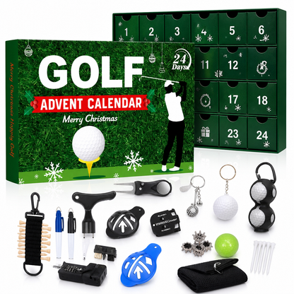 Puttora | Golf Advent Calendar with 24 Doors and Golf Accessories in a Gift Box