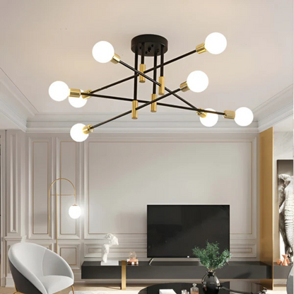Lampada da soffitto LED retrò | Luce bianco caldo | A risparmio energetico | Ferro e vetro