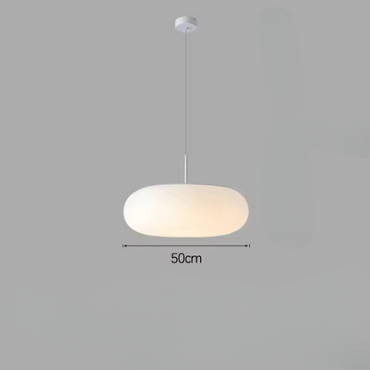 Nyxora | Lampada a sospensione moderna color crema in stile lampadario minimalista con luce LED calda