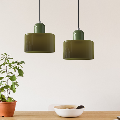 Lampada a sospensione Bauhaus con vetro a sfera | Design senza tempo | Vetro e metallo | Portalampada E27
