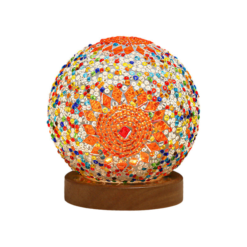 LumiMosaic | Elegante lampada da tavolo dimmerabile a mosaico | Design in vetro fatto a mano con luce LED calda per ambienti abitativi