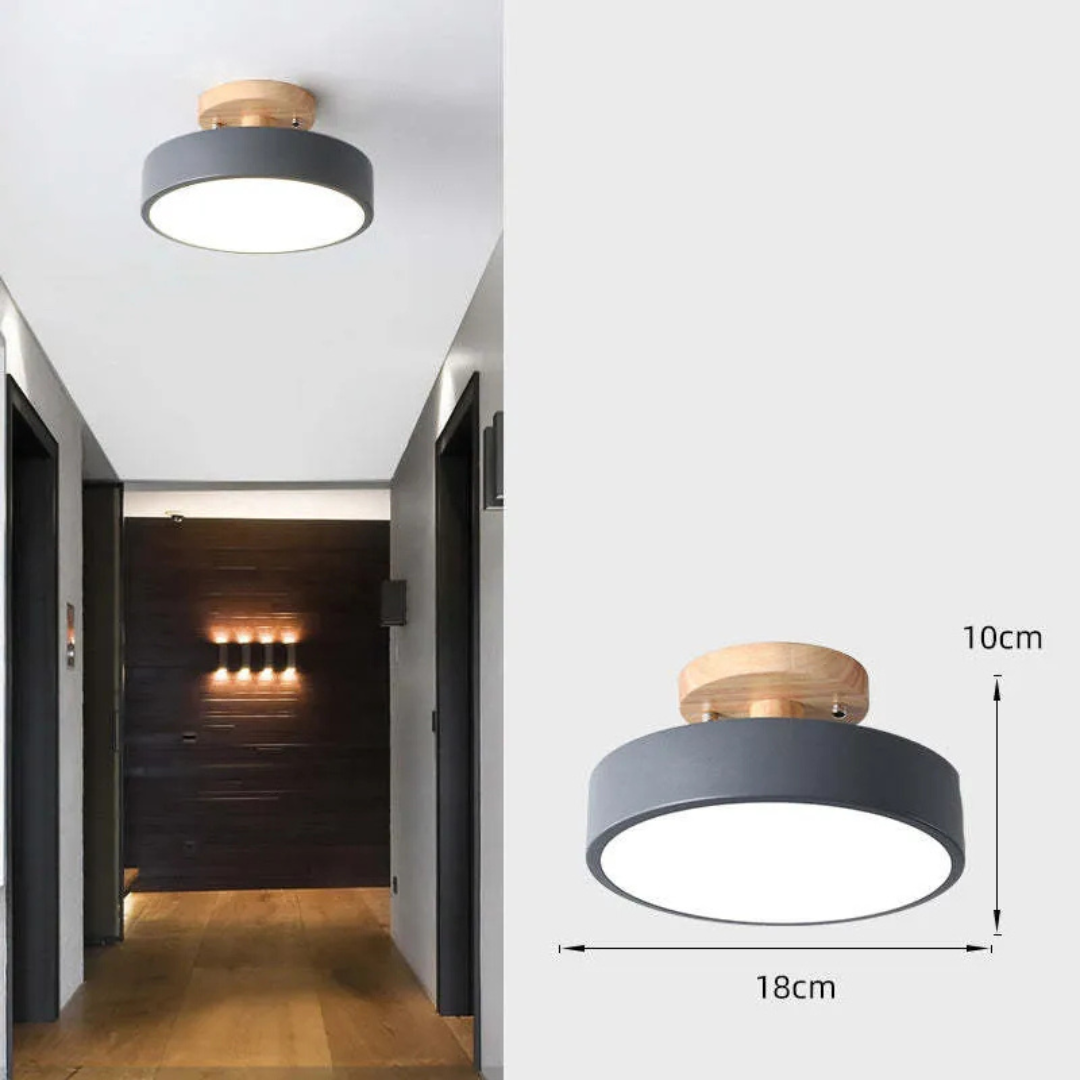 Illumine Halo | Lampada da soffitto in legno con LED integrato dal design minimalista