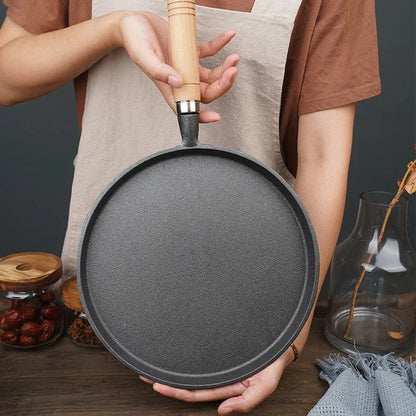 BratFeuer | Sartén de hierro fundido 26 cm, sin revestimiento, apta para inducción