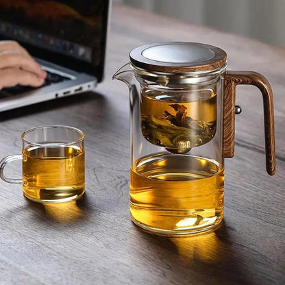 Teavina | Teiera in vetro da 600 ml con filtro, resistente al calore, per tè sfuso