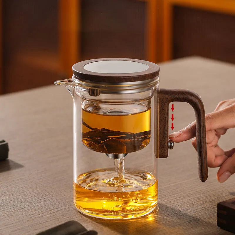 Teavina | Teiera in vetro da 600 ml con filtro, resistente al calore, per tè sfuso