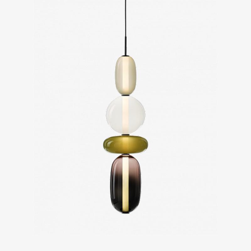 Lampada a sospensione elegante da designer – Vetro colorato moderno