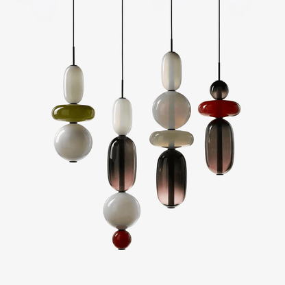 Lampada a sospensione elegante da designer – Vetro colorato moderno